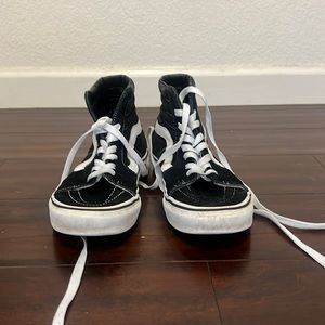 Size 7.5 Black and white vans